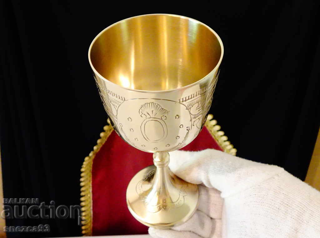 English goblet, wine glass, baroque, bronze - 5 English goblet, wine glass, baroque, bronze - 5