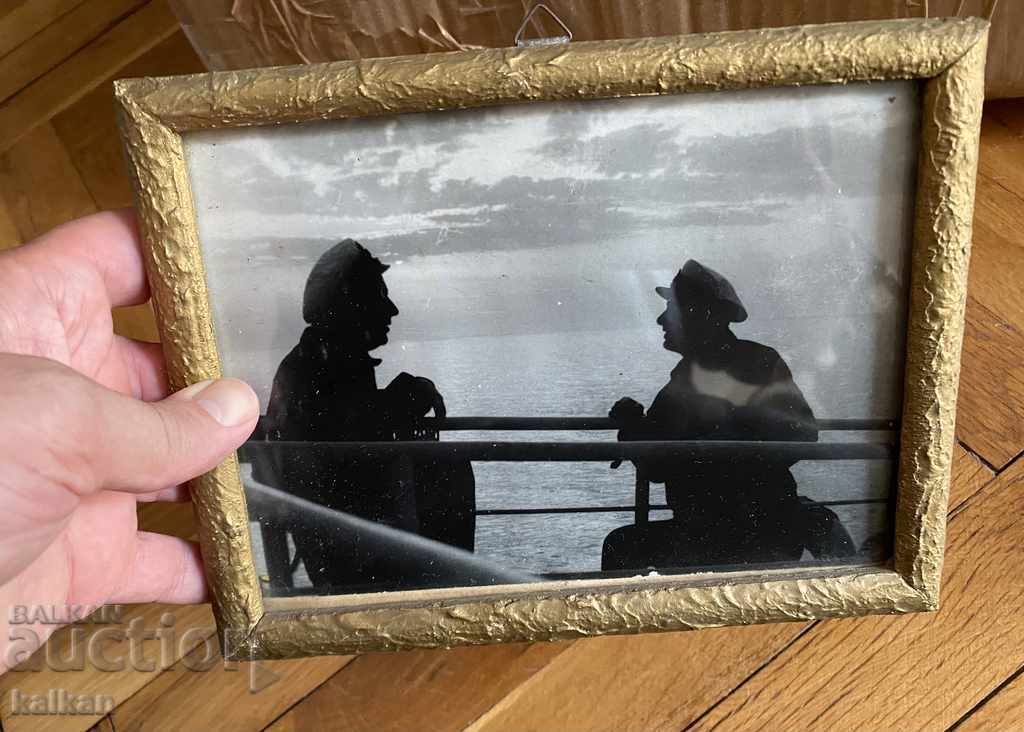 Marine theme photo in a frame