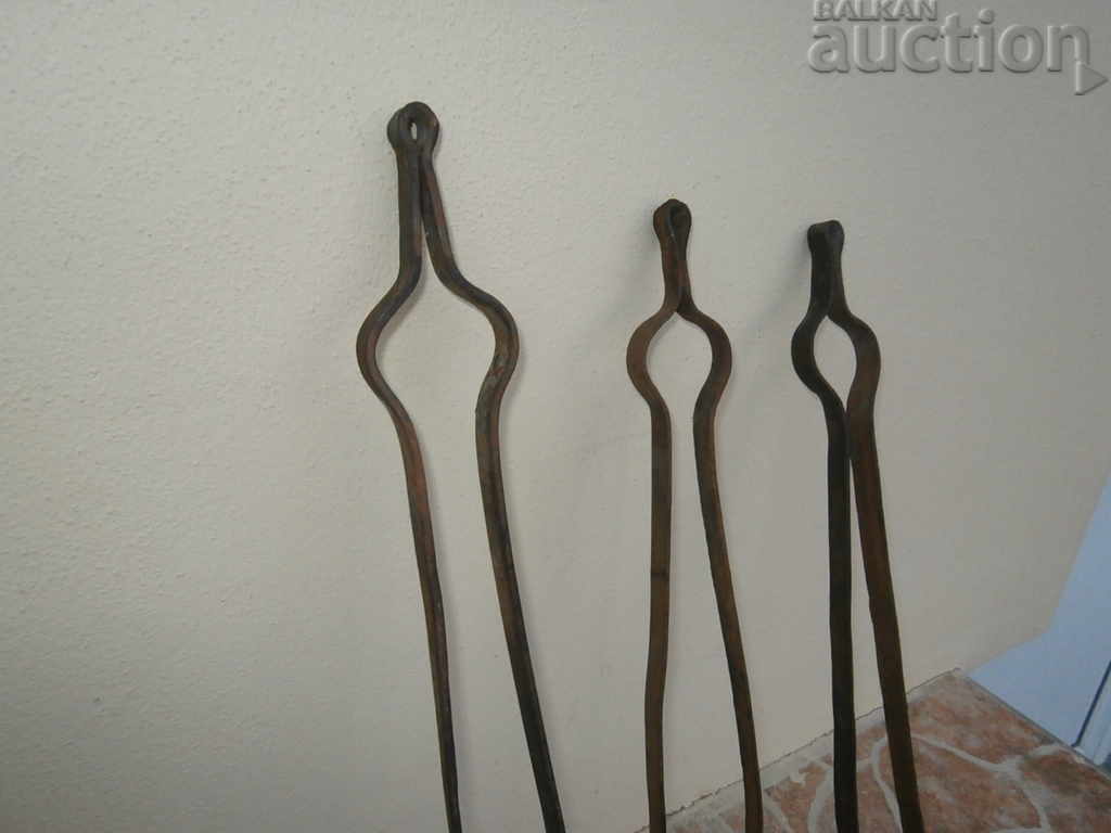 Auction  Old Primitive Forged Dilaph Masha Wrought Iron LOT