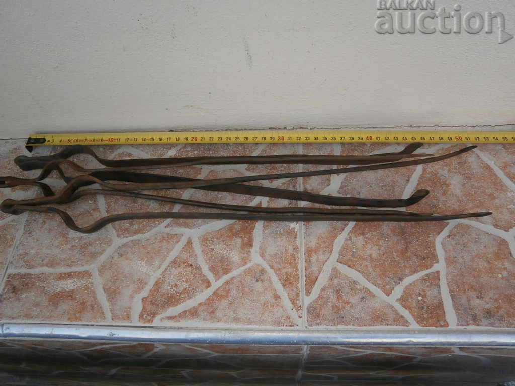 Old Primitive Forged Dilaph Masha Wrought Iron LOT - 5