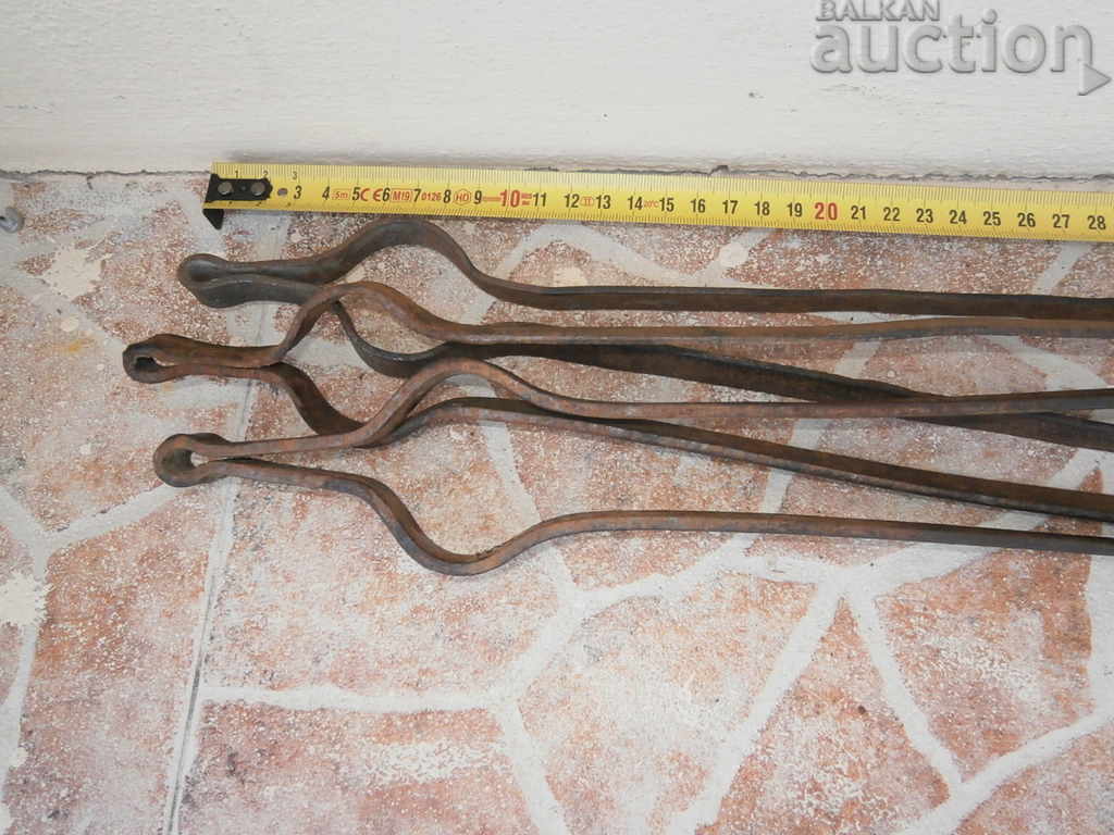 Old Primitive Forged Dilaph Masha Wrought Iron LOT - 6