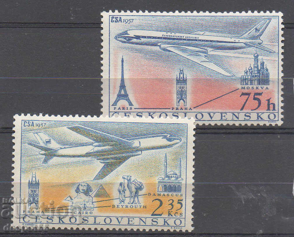 1957. Чехословакия. Откриване на Чехословашки авиолинии.