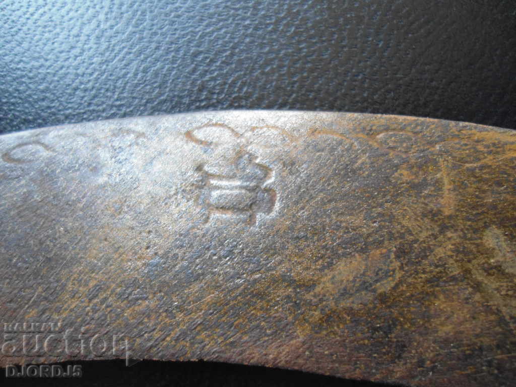 Auction Old sickle, engraved, marking, №11 Auction Old sickle, engraved, marking, №11