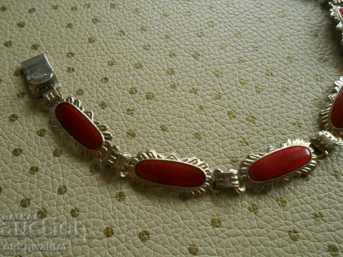 Auction BRACELET from the past - silver with enamel, stamps Auction BRACELET from the past - silver with enamel, stamps