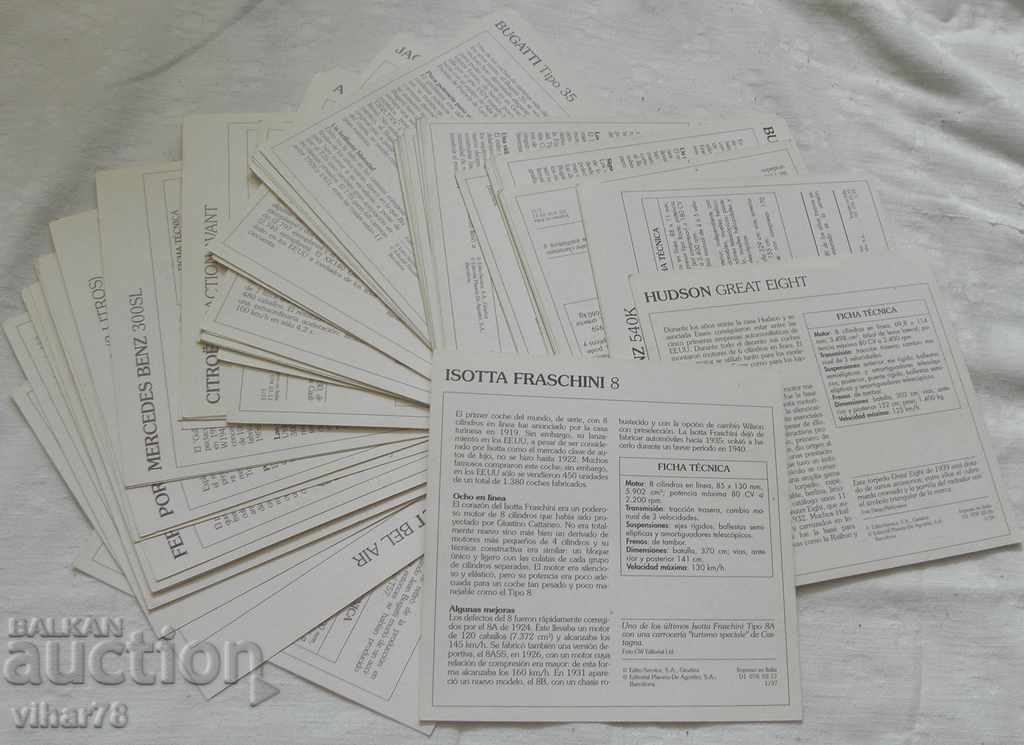 60 buc. IMAGINI PE CARTON CU MAȘINI RETRO - 7 60 buc. IMAGINI PE CARTON CU MAȘINI RETRO - 7