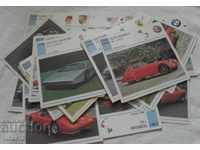 60 pcs. PICTURES ON CARDBOARD WITH RETRO CARS