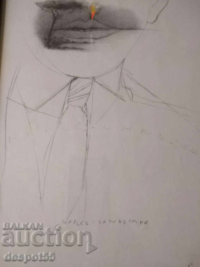 Auction 1988. Italy. Quintino Scolavino. Neapolitan landscape. Auction 1988. Italy. Quintino Scolavino. Neapolitan landscape.