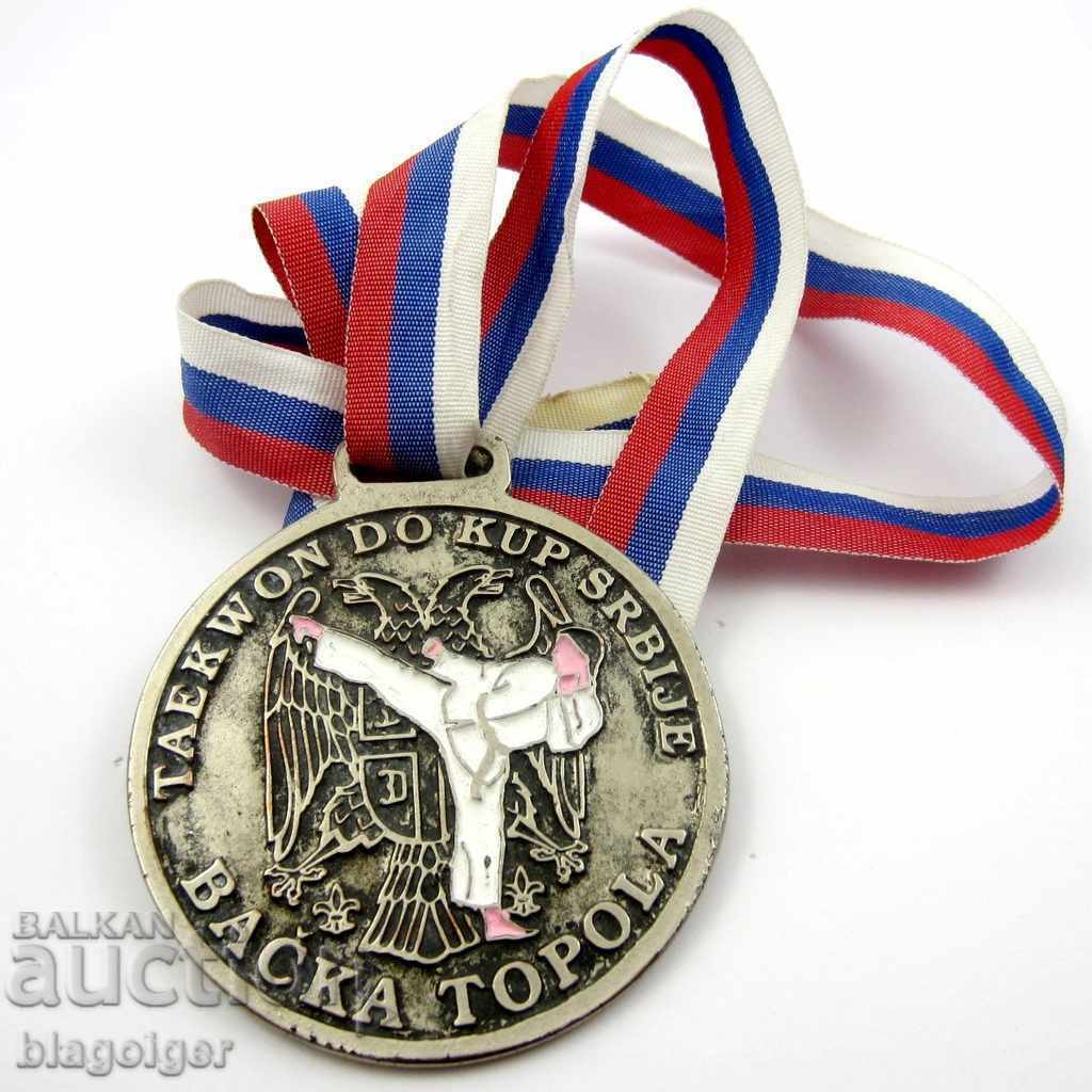 TAEKUNDO-TAEKWON-DO-Award medal-Cup of Serbia-Original with price 29.00 BGN | € 14.83 TAEKUNDO-TAEKWON-DO-Award medal-Cup of Serbia-Original with price 29.00 BGN | € 14.83