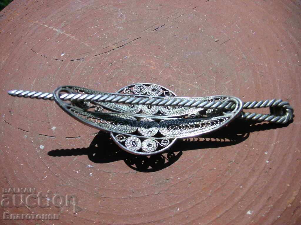 Silver hairpin needle filigree - 5 Silver hairpin needle filigree - 5