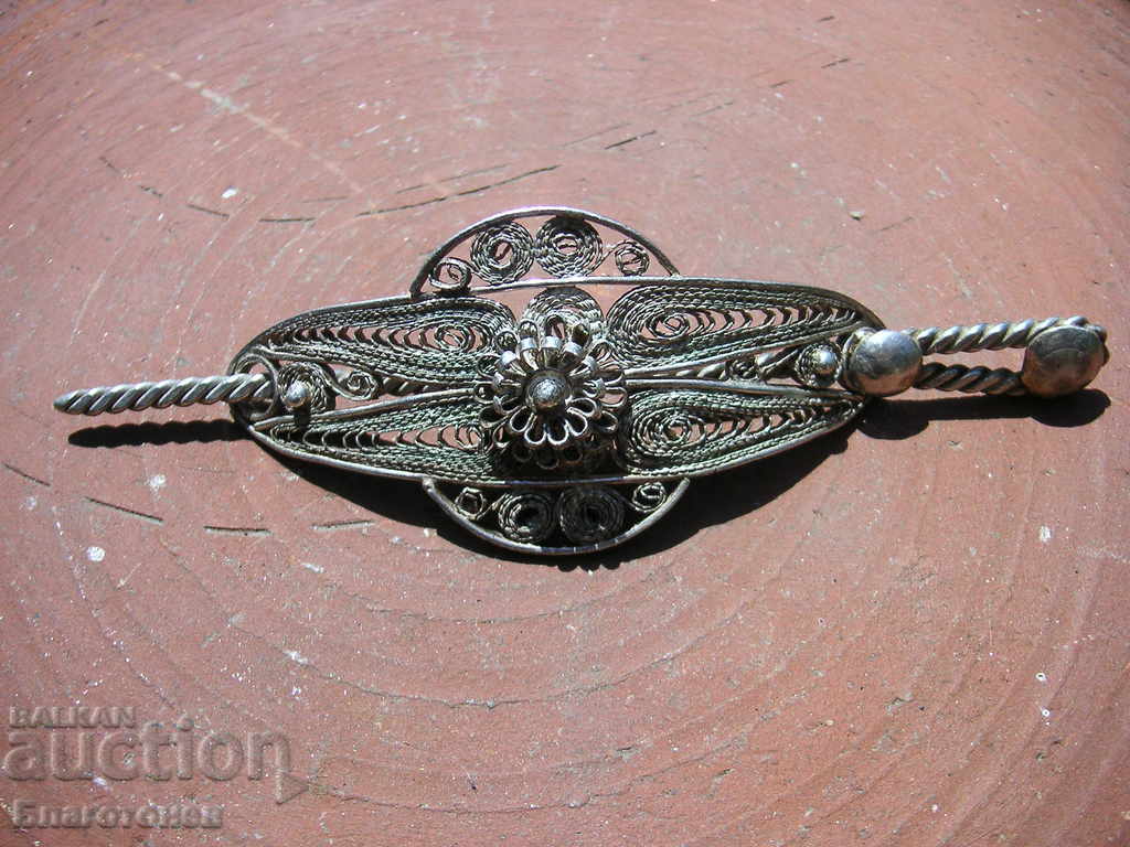 Silver hairpin needle filigree - 6 Silver hairpin needle filigree - 6