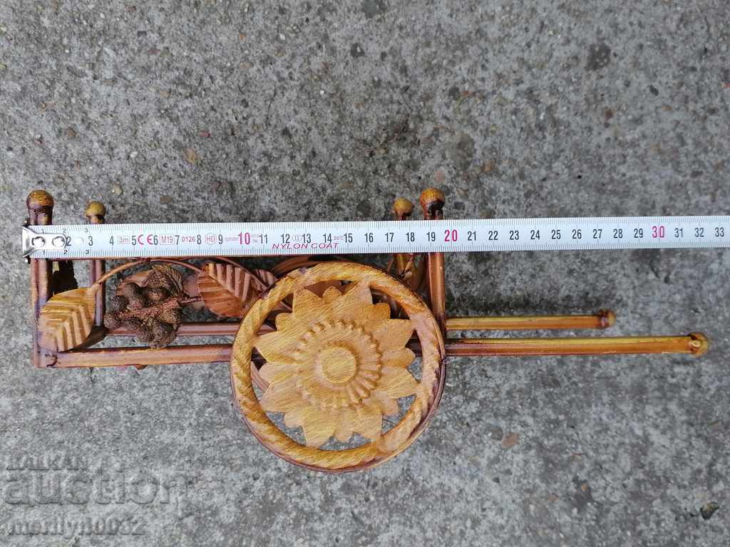 Детска ламаринена играчка каруца двуколка тали кола количка - 6