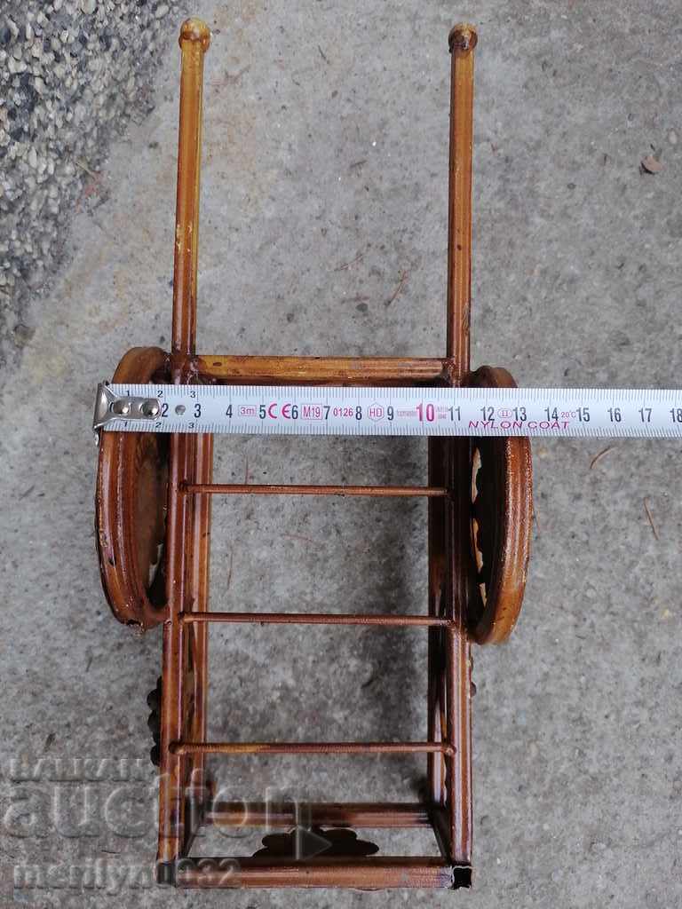 Детска ламаринена играчка каруца двуколка тали кола количка - 7