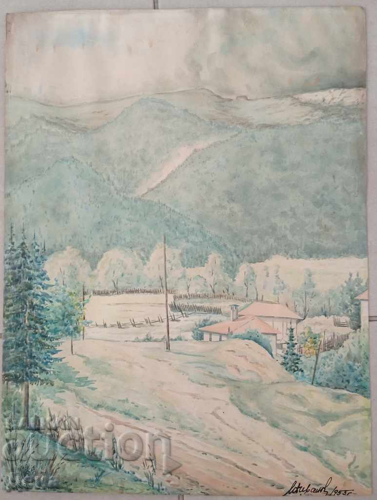 Ivan S. Ivanov WATERCOLOR 1953 Ivan S. Ivanov WATERCOLOR 1953