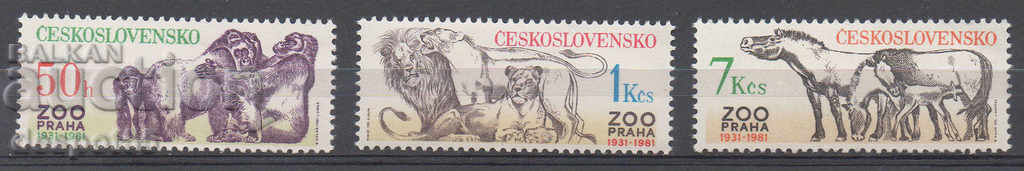1981. Чехословакия. 50 - годишнина на Пражкия зоопарк.