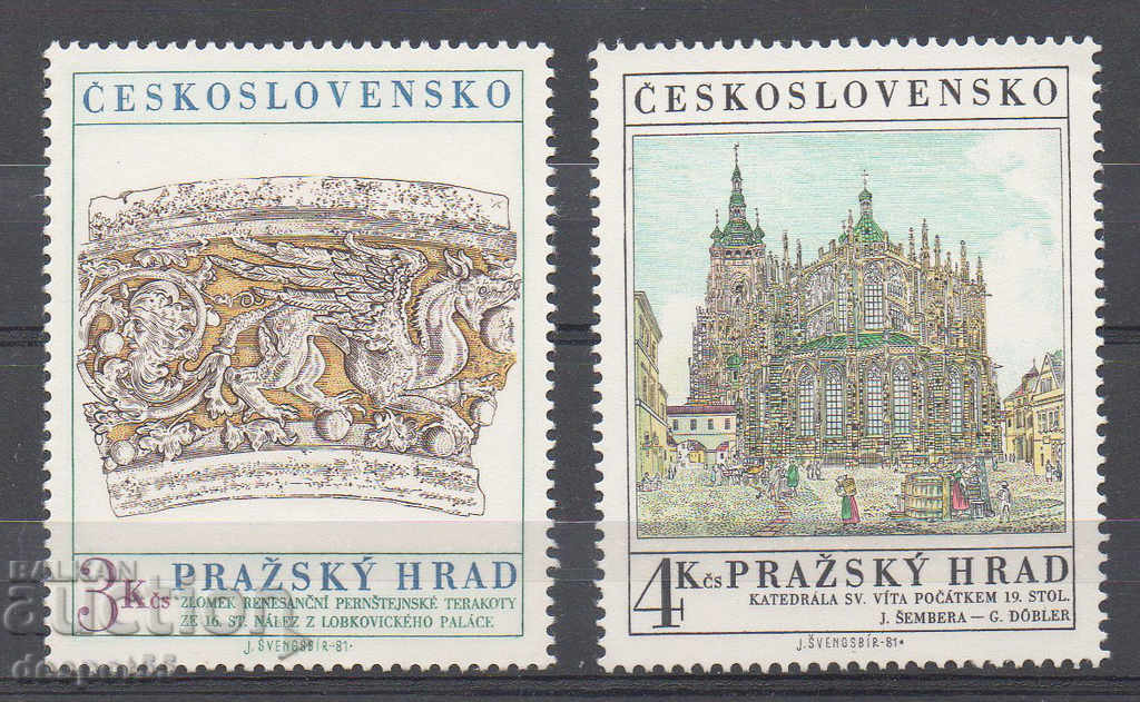 1981. Cehoslovacia. Castele din Praga.