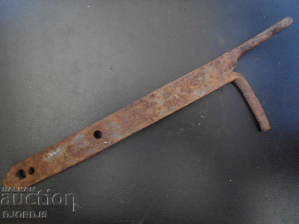 Old wrought iron, latch, mandala, gate