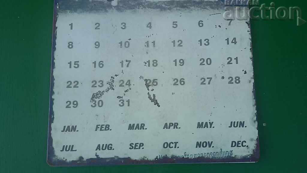 Delivery of retro vintage metal plate Delivery of retro vintage metal plate