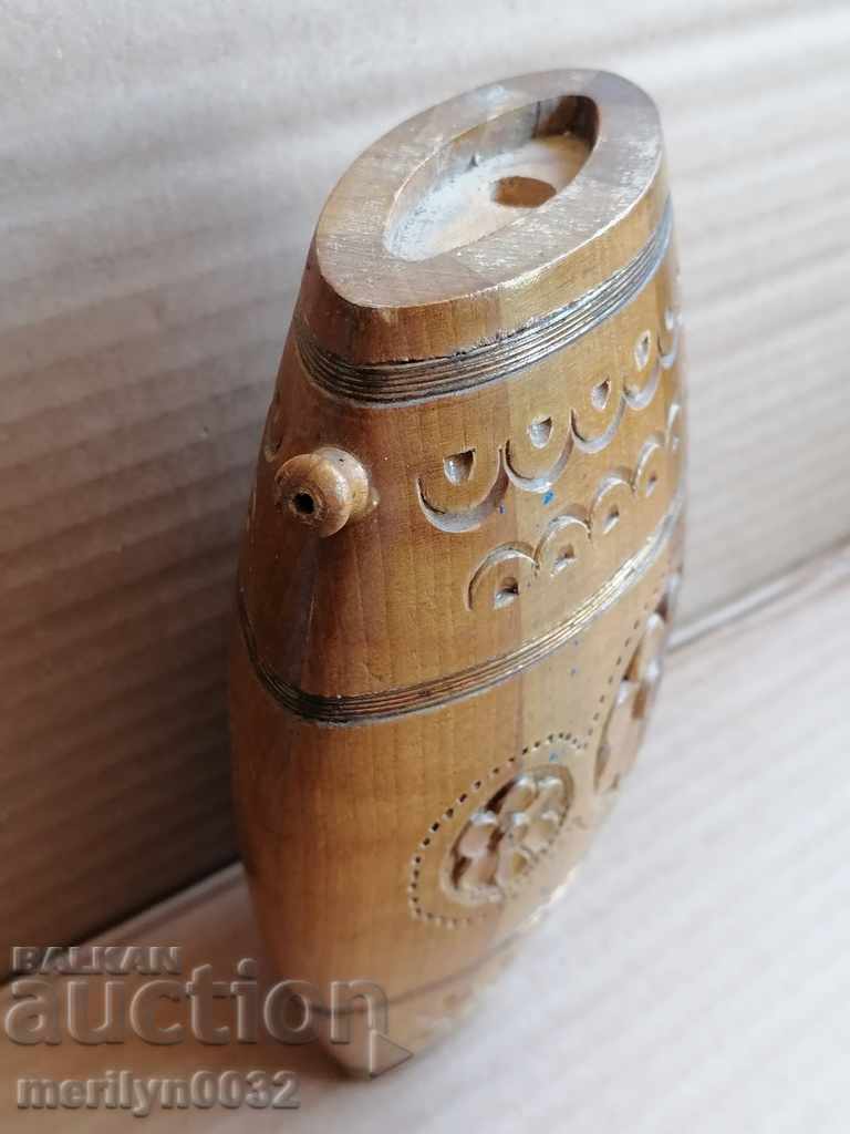 Old spider wood carving barrel, cask, keg, flagon - 6 Old spider wood carving barrel, cask, keg, flagon - 6