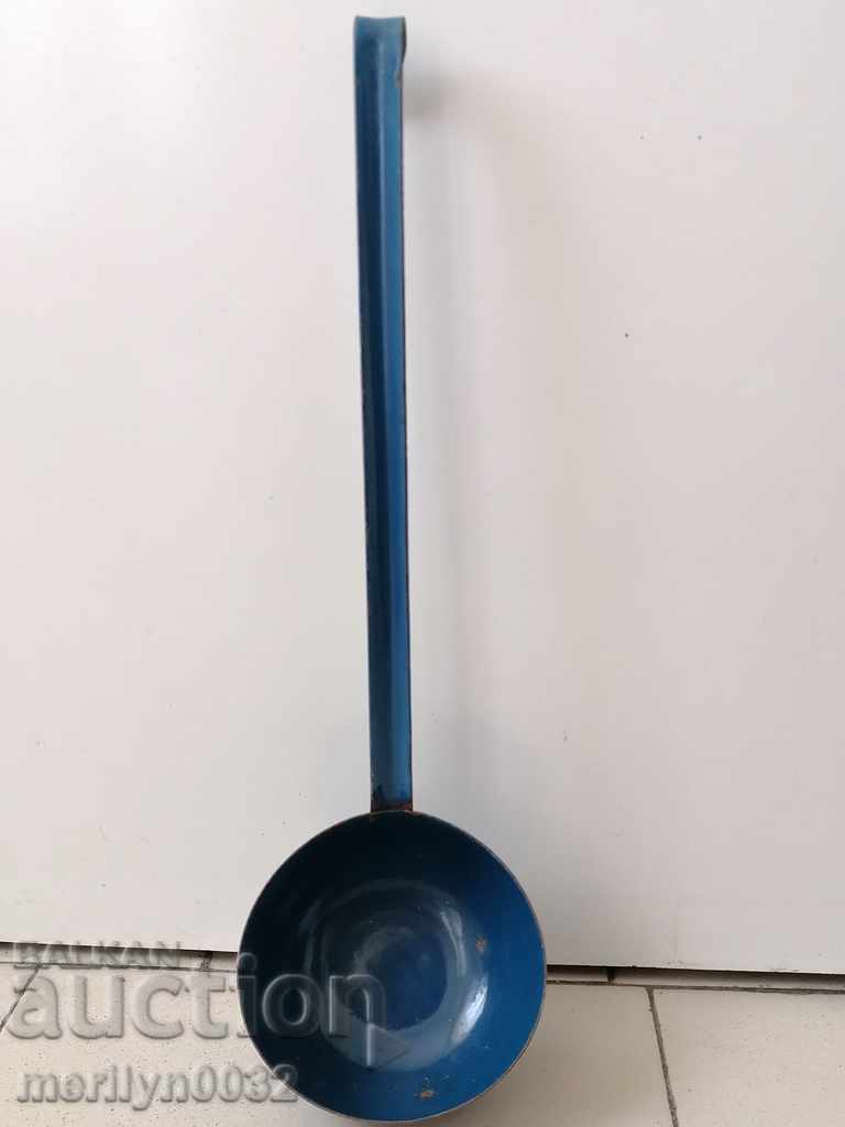 Old spoon with enamel, lamb early wound, PRB with price 29.00 BGN | € 14.83 Old spoon with enamel, lamb early wound, PRB with price 29.00 BGN | € 14.83