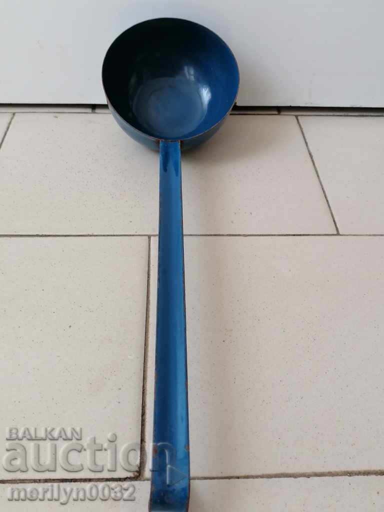 Auction Old spoon with enamel, lamb early wound, PRB Auction Old spoon with enamel, lamb early wound, PRB