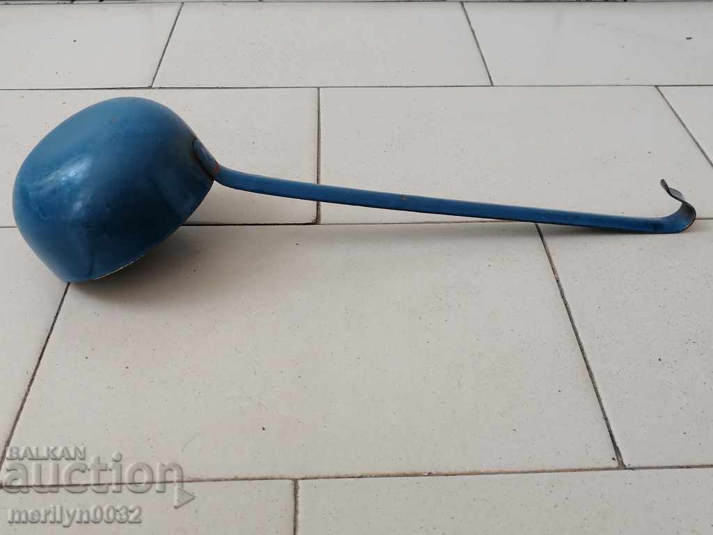 Old spoon with enamel, lamb early wound, PRB - 5 Old spoon with enamel, lamb early wound, PRB - 5