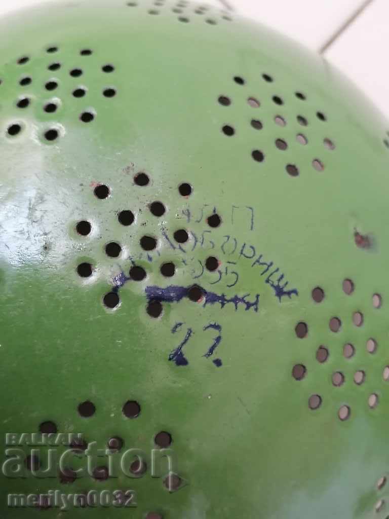 Delivery of Old enamelled colander, enamelled vessel, Bulgaria Delivery of Old enamelled colander, enamelled vessel, Bulgaria