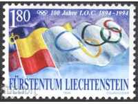 Marcă pură Sport 100 ani IOC 1994 din Liechtenstein