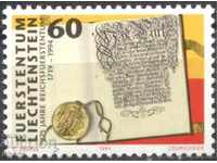 Чиста марка 225 години Княжество 1994 от Лихтенщайн