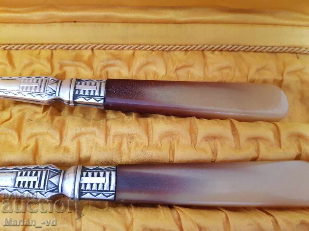 Παλιά γαλλικά σκεύη για σερβίρισμα σαλάτας σε κουτί - 5