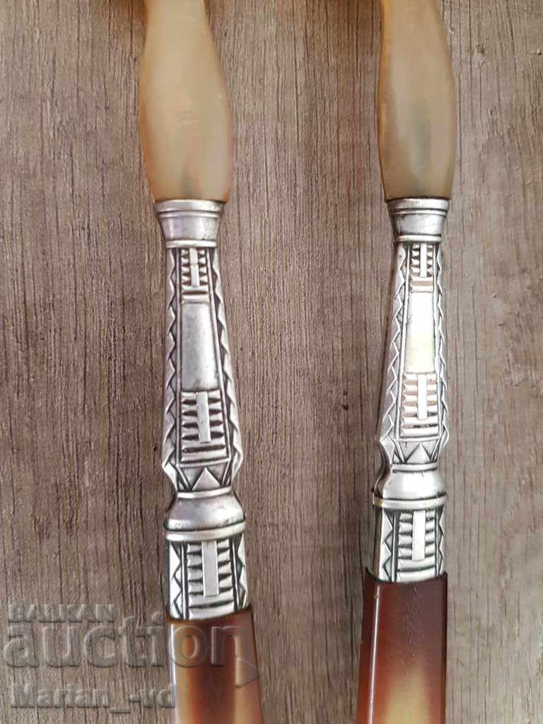 Παλιά γαλλικά σκεύη για σερβίρισμα σαλάτας σε κουτί - 7