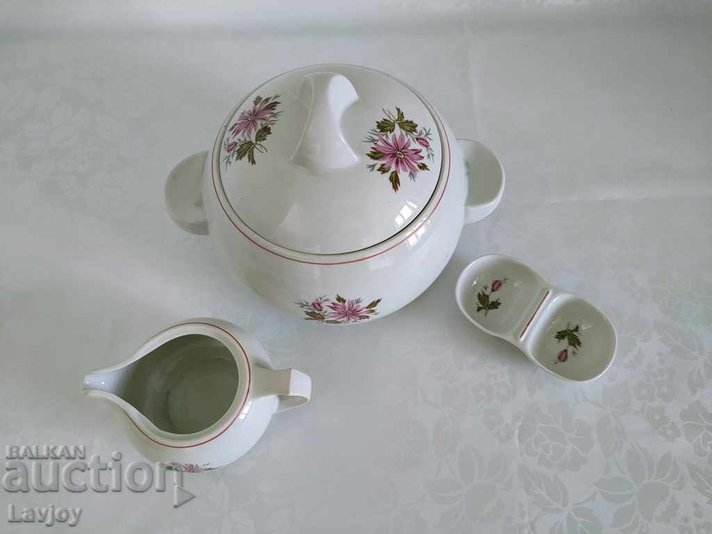 Delivery of Old Soc Bulgarian porcelain tureen saucer salt shaker