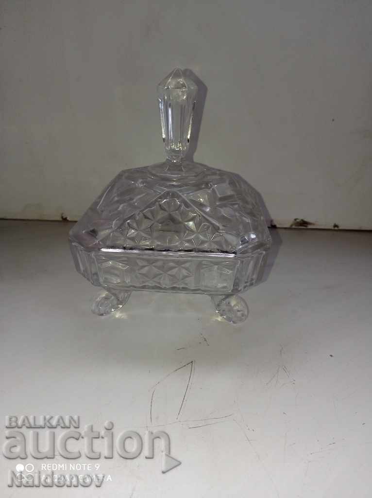 Beautiful old crystal bowl for Fruktiera candies with price 20.00 BGN | € 10.23 Beautiful old crystal bowl for Fruktiera candies with price 20.00 BGN | € 10.23