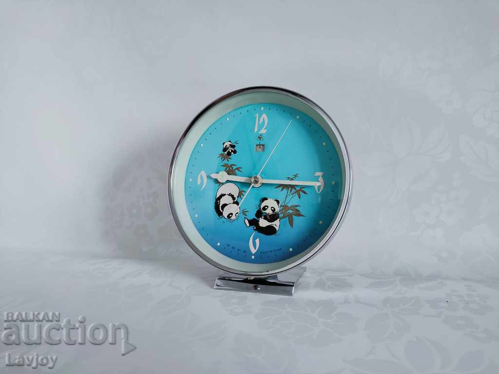 Auction CHINESE ANIMATED CLOCK ALARM Panda Bears Auction CHINESE ANIMATED CLOCK ALARM Panda Bears