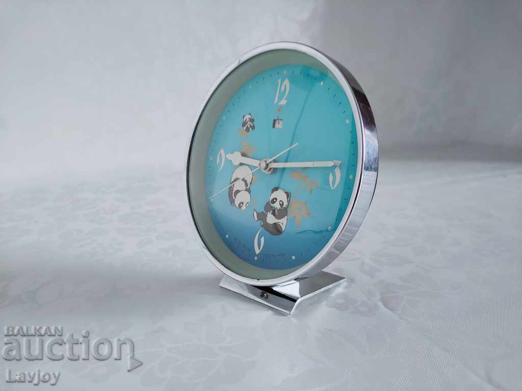Delivery of CHINESE ANIMATED CLOCK ALARM Panda Bears Delivery of CHINESE ANIMATED CLOCK ALARM Panda Bears