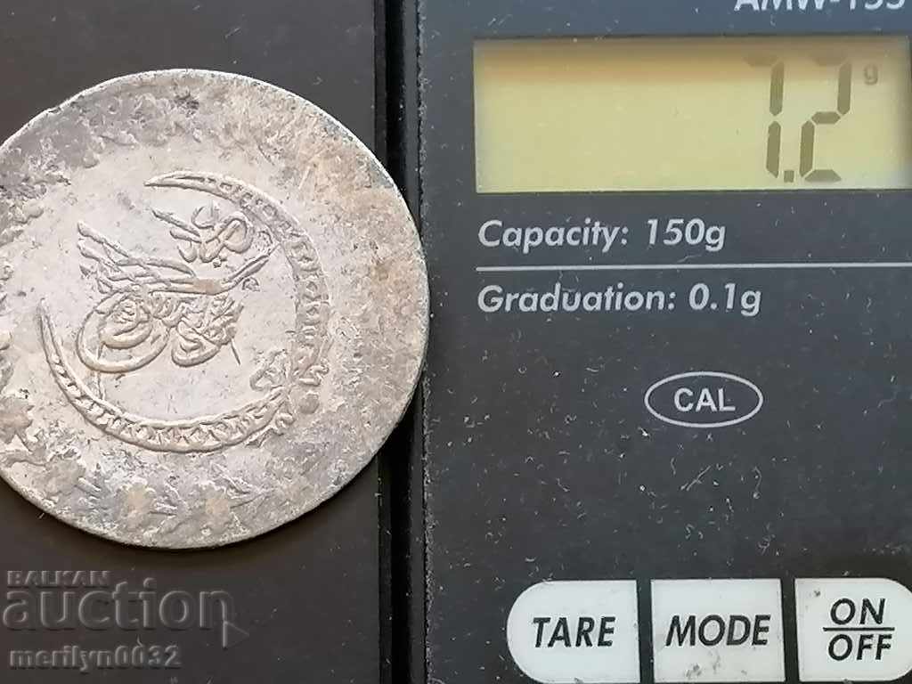Auction Ottoman coin 7.2 grams silver 465/1000 Mahmud 2nd Auction Ottoman coin 7.2 grams silver 465/1000 Mahmud 2nd