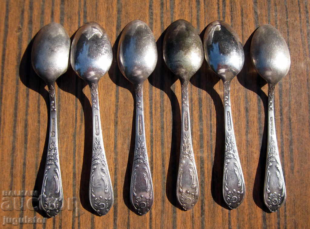 Delivery of set of old Soviet Russian pewter tea spoons Delivery of set of old Soviet Russian pewter tea spoons