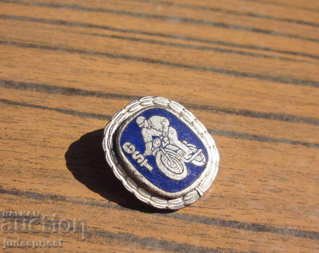 Auction  old german biker badge sign motocross bike
