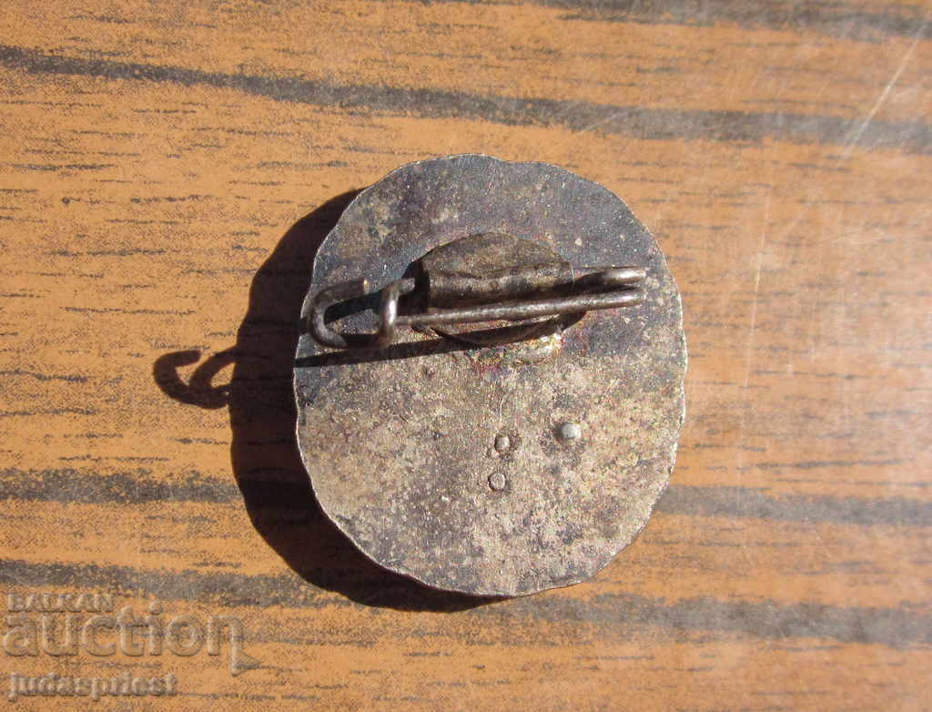 Delivery of old german biker badge sign motocross bike