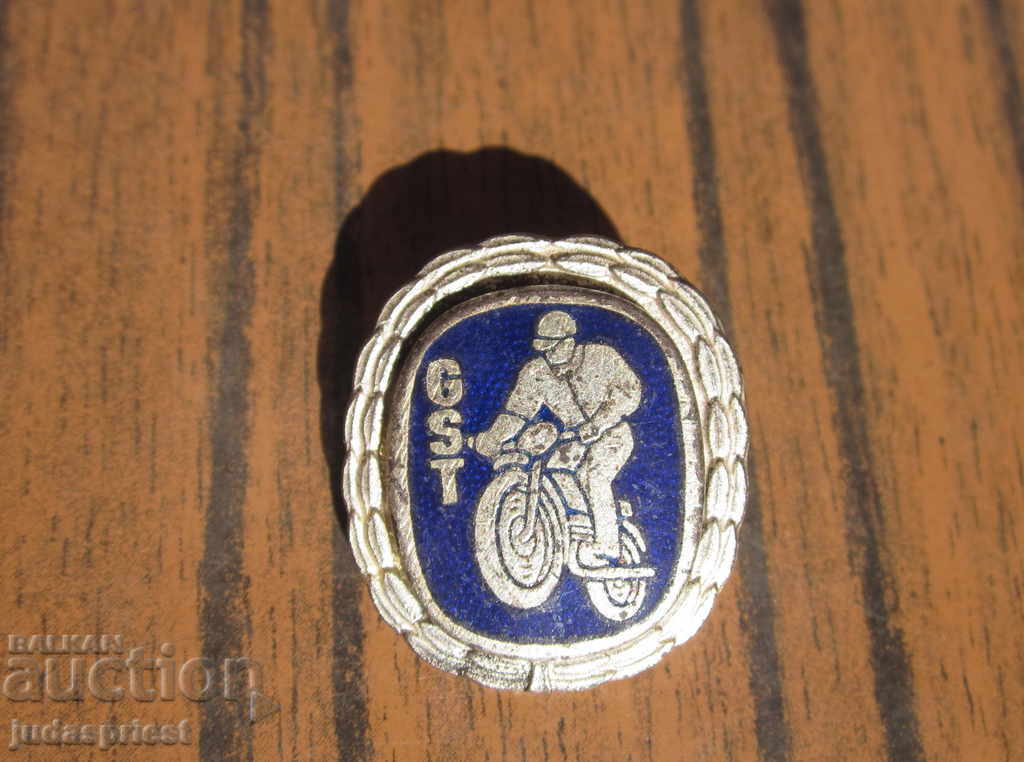 Vintage German biker badge sign motorcycle motocross