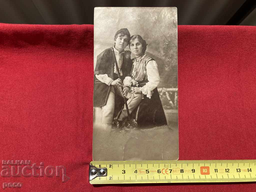 Kavaldzhiya A boy and a girl in traditional costumes old photo - 6 Kavaldzhiya A boy and a girl in traditional costumes old photo - 6