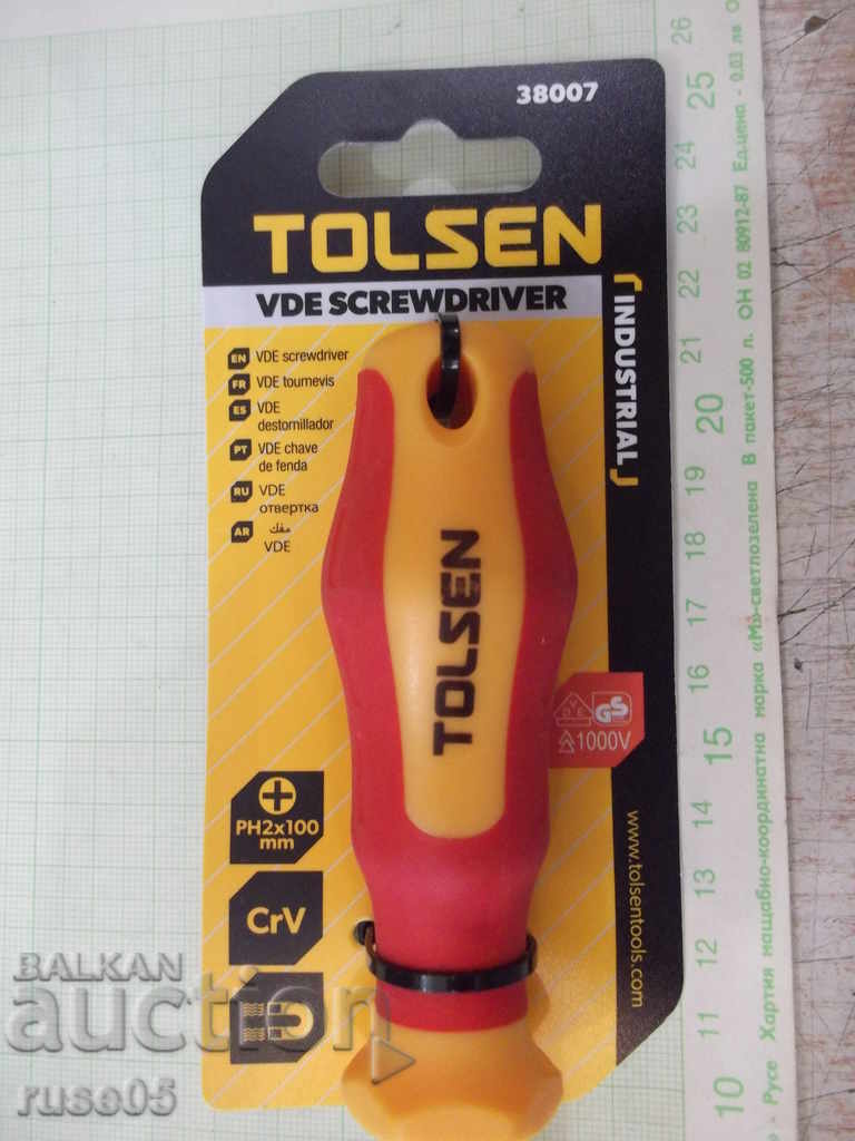 Șurubelniță izolată "TOLSEN - PH 2 x 100 mm" nou cu preț 5.00 BGN | € 2.56