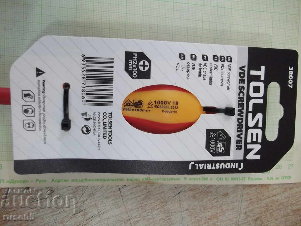 Șurubelniță izolată "TOLSEN - PH 2 x 100 mm" nou - 6