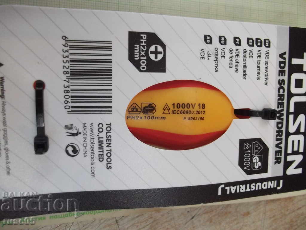 Șurubelniță izolată "TOLSEN - PH 2 x 100 mm" nou - 7