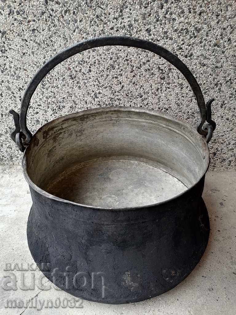 Vechie oală de aramă 5.7kg ceaun mare cupru cazan peratnic - 6 Vechie oală de aramă 5.7kg ceaun mare cupru cazan peratnic - 6