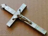 Cruce de Renaștere secolul 19 în Ierusalim sidef pelerinaj Sfântul Mormânt