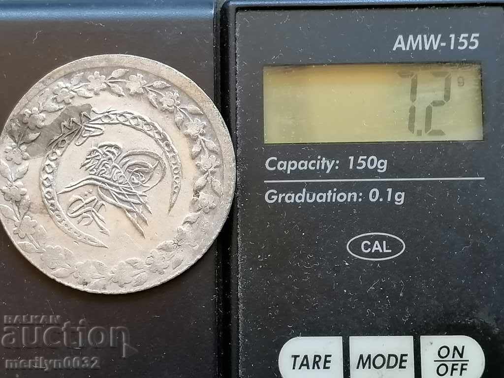 Ottoman coin 7.2 grams silver 465/1000 Mahmud 2nd - 5 Ottoman coin 7.2 grams silver 465/1000 Mahmud 2nd - 5