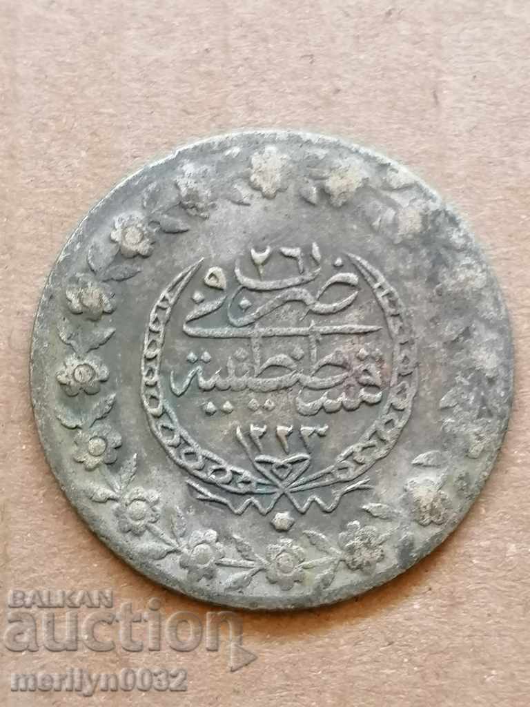Ottoman coin 8.1 grams of silver 465/1000 Mahmud 2nd with price 69.00 BGN | € 35.28 Ottoman coin 8.1 grams of silver 465/1000 Mahmud 2nd with price 69.00 BGN | € 35.28