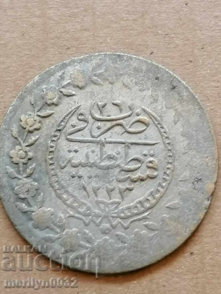 Ottoman coin 7.3 grams of silver 465/1000 Mahmud 2nd with price 69.00 BGN | € 35.28 Ottoman coin 7.3 grams of silver 465/1000 Mahmud 2nd with price 69.00 BGN | € 35.28
