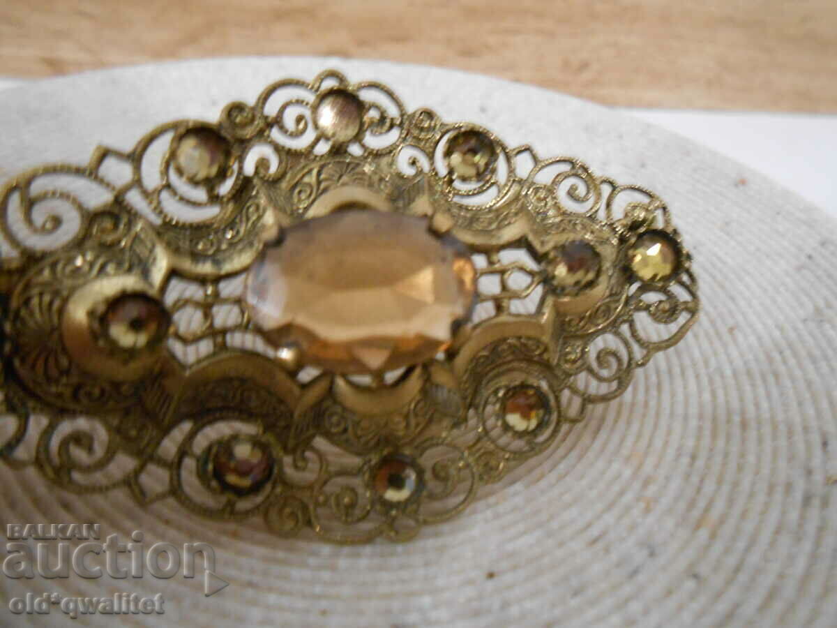 ORIGINAL old BROOCH, natural central stone - 5 ORIGINAL old BROOCH, natural central stone - 5