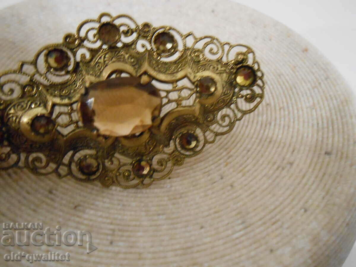 ORIGINAL old BROOCH, natural central stone - 6 ORIGINAL old BROOCH, natural central stone - 6